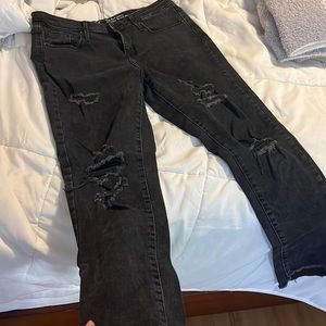 High rise power stretch skinny jeans